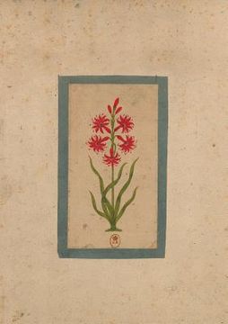 portada Carnet Ligné Fleur 1, Miniature Indienne 18e Siècle