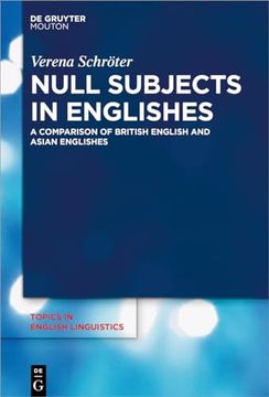 portada Null Subjects in Englishes a Comparison of British English and Asian Englishes (in English)