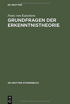 portada Grundfragen der Erkenntnistheorie (de Gruyter Studienbuch) (German Edition)