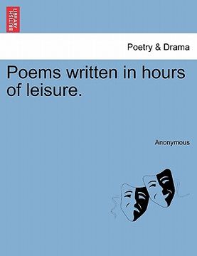 portada poems written in hours of leisure. (en Inglés)