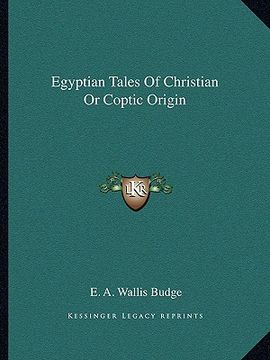 portada egyptian tales of christian or coptic origin (in English)