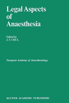portada Legal Aspects of Anaesthesia (in English)