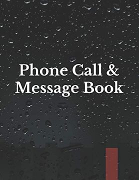 portada Phone Call & Message Book: Telephone Memo Not, Voice Mail and Telephone Message Tracker Large 8. 5 x 11 Inches 120 Pages 