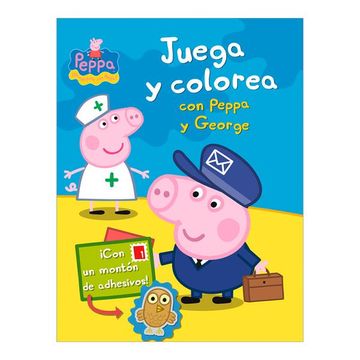 portada Juega y pega con Peppa y George (in Spanish)