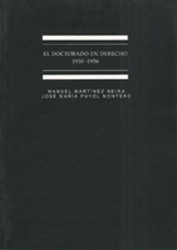 portada El doctorado 1930-1956 (Biblioteca del Instituto Antonio de Nebrija de Estudios sobre la Universidad)