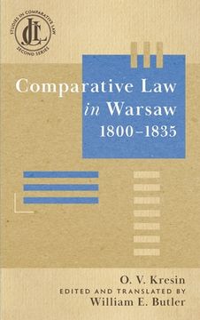 portada Comparative law in Warsaw, 1800-1835 (en Inglés)