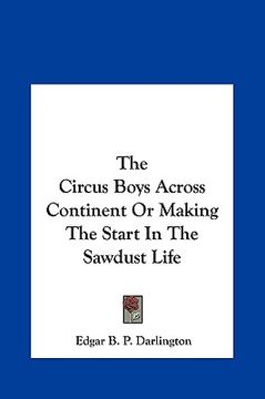 portada the circus boys across continent or making the start in the sawdust life