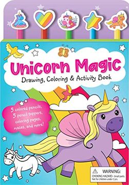 portada Unicorn Magic Pencil Toppers: Drawing, Coloring & Activity Book (en Inglés)