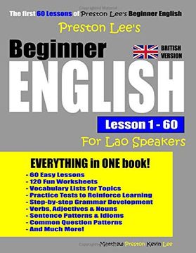 portada Preston Lee's Beginner English Lesson 1 - 60 for lao Speakers (British Version) (en Inglés)