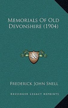 portada memorials of old devonshire (1904) (in English)