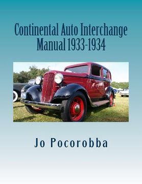 portada Continental Auto Interchange Manual 1933-1934 (en Inglés)