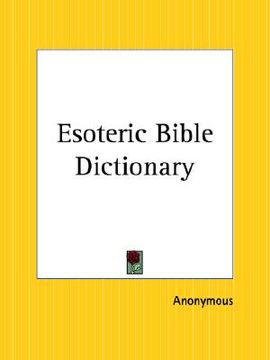 portada esoteric bible dictionary (in English)