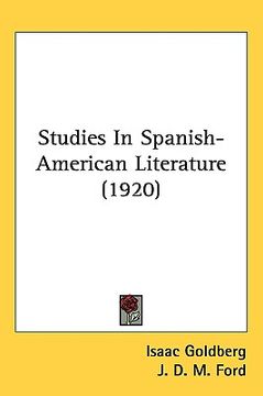 portada studies in spanish-american literature (1920) (en Inglés)
