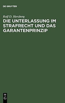 portada Die Unterlassung im Strafrecht und das Garantenprinzip (in German)
