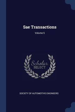 portada Sae Transactions; Volume 5 (in English)
