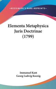 portada Elementa Metaphysica Juris Doctrinae (1799) (in Latin)