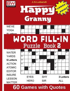 portada Happy Granny Word Fill-In Puzzle Book 2 