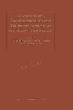 portada corporations, capital markets and business in the law, liber amicorum richard m. buxbaum (in English)