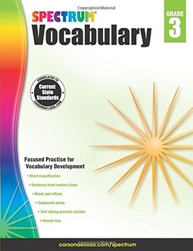 portada Spectrum Vocabulary, Grade 3 (en Inglés)