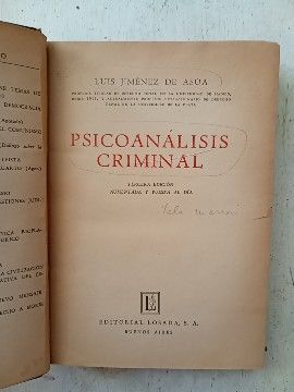 Psicoanalisis criminal (in Spanish)