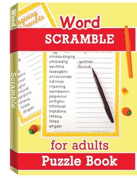 portada Word Scramble Puzzle Book for Adults: Large Print Word Puzzles for Adults, Word Puzzle Game, Jumble Word Puzzle Books (en Inglés)