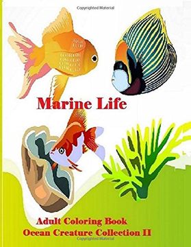 portada Marine Life: Adult Coloring Book Ocean Creature Collection II: Adult Coloring Book Ocean: Volume 2