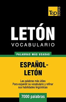 portada Vocabulario Español-Letón - 7000 Palabras más Usadas: 201 (Spanish Collection)