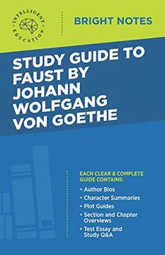 portada Study Guide to Faust by Johann Wolfgang von Goethe (Bright Notes) 