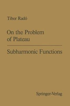 portada on the problem of plateau / subharmonic functions (en Inglés)
