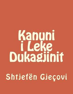 portada Kanuni i Leke Dukagjinit (en Albanés)