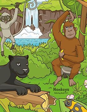 portada Monkeys Coloring Book 3 & 4