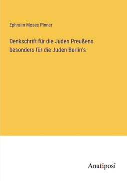portada Denkschrift für die Juden Preußens besonders für die Juden Berlin's (en Alemán)