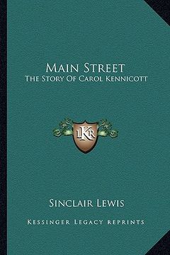 portada main street: the story of carol kennicott (en Inglés)