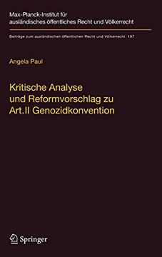 portada Kritische Analyse und Reformvorschlag zu Art. Ii Genozidkonvention (in German)