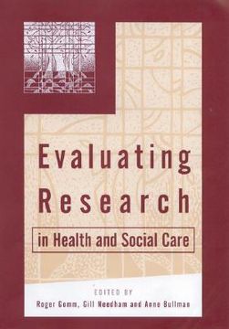 portada evaluating research in health and social care (en Inglés)