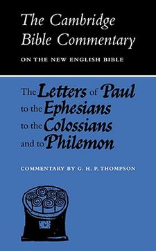 portada Cambridge Bible Commentaries: New Testament 17 Volume Paperback Set: The Letters of Paul to the Ephesians to the Colossians and to Philemon (Cambridge Bible Commentaries on the new Testament) (in English)