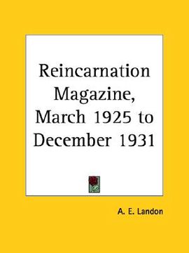 portada reincarnation magazine, march 1925 to december 1931 (en Inglés)