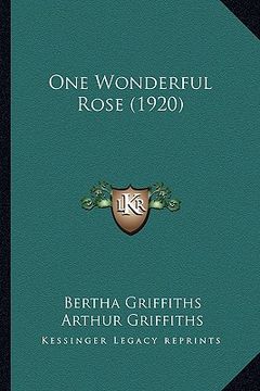 portada one wonderful rose (1920) (in English)