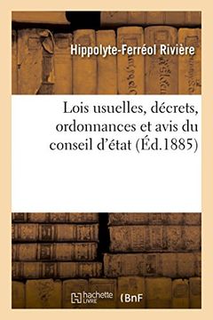 portada Lois usuelles, décrets, ordonnances et avis du conseil d'état (Sciences sociales)