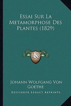 portada essai sur la metamorphose des plantes (1829) (in French)