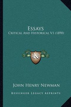 portada essays: critical and historical v1 (1890) (en Inglés)