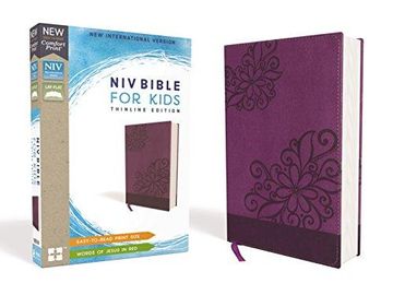 portada Niv, Bible for Kids, Leathersoft, Purple, red Letter Edition, Comfort Print: Thinline Edition (en Inglés)