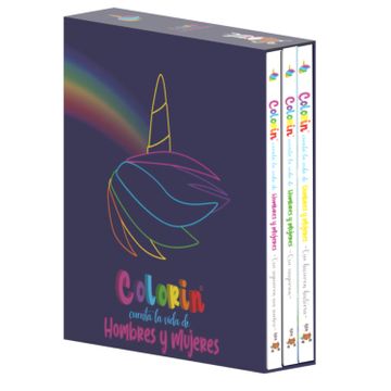 portada Colorin cuenta la vida de Hombres y Mujeres - Set de 3 libros de biografías para niños