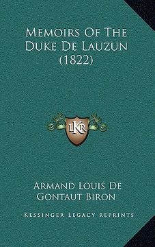 portada memoirs of the duke de lauzun (1822) (in English)