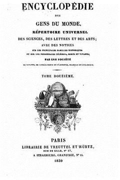 portada Encyclopédie des gens du monde, répertoire universel des sciences, des lettres et des arts - Tome XII (en Francés)