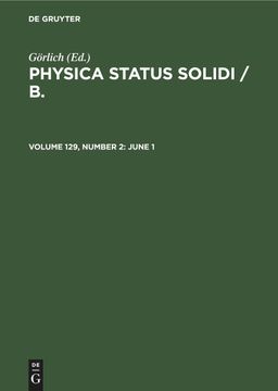 portada Physica Status Solidi / b. , Volume 129, Number 2, June 1 (in English)