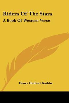 portada riders of the stars: a book of western verse (en Inglés)