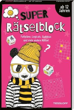 portada Super Rätselblock ab 12 Jahren. Faltpläne, Logicals, Sudokus und Viele Andere Rätsel / für Rätsel- und Knobelfans / von Rätselmacher Stefan Heine: 128 Seiten Rätselspaß (in German)