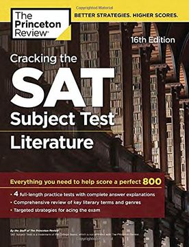 portada Cracking the sat Subject Test in Literature, 16Th Edition: Everything you Need to Help Score a Perfect 800 (College Test Preparation) 