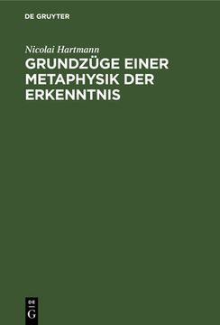 portada Grundzã Â¼Ge Einer Metaphysik der Erkenntnis (German Edition) [Hardcover ] 